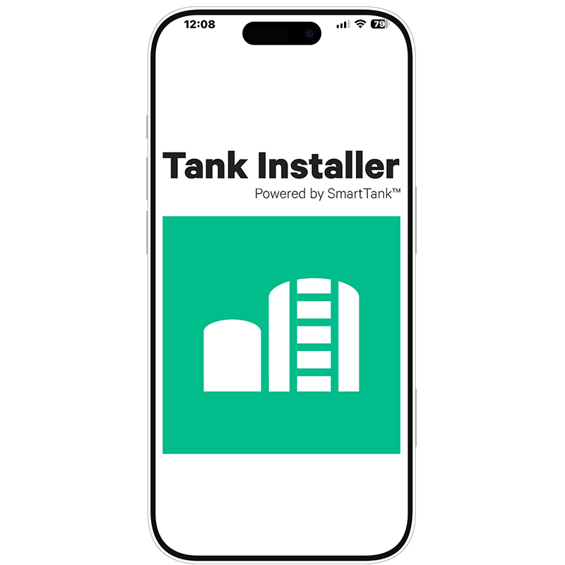 Tank installer mobile application interface